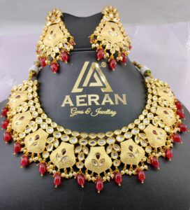 Premium Kundan Necklace with Earrings