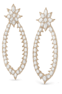 Rose Gold CZ Zircon Earring - White Zircon Earring -